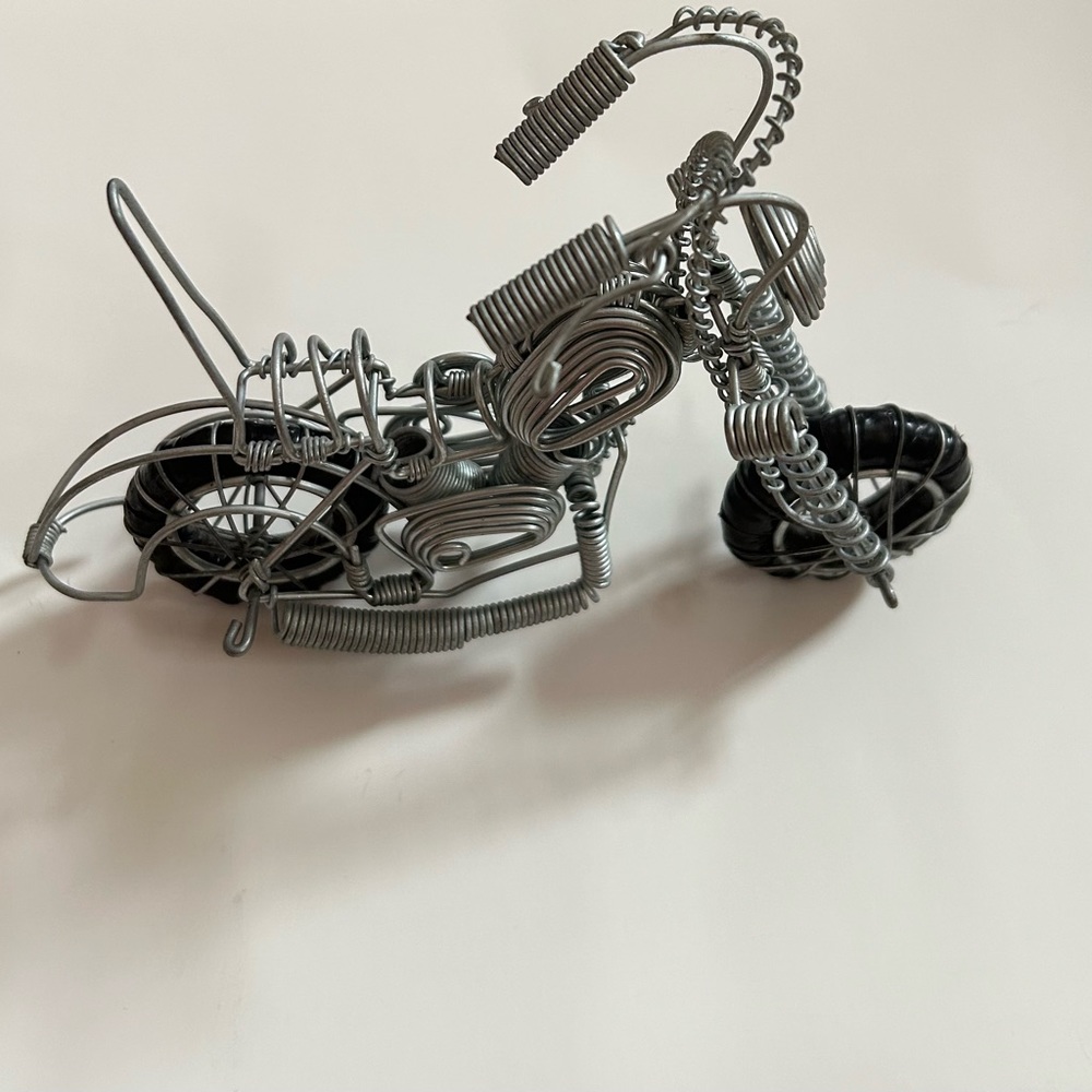 Metal Motorcycle Decor for Home: Vintage Motorcycle Sculpture Model, handmade